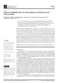 Action of Multiple Rice -Glucosidases on Abscisic Acid Glucose Ester