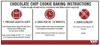 Chocolate Chip Cookie Baking Instructions Chocolate Chip Cookie Baking Instructions