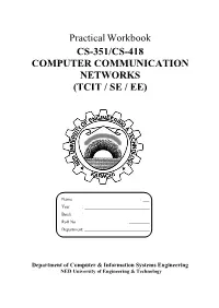 Computer Communication Networks (Tcit / Se / Ee)