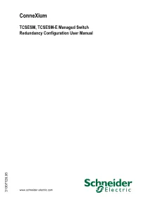 Redundancy Configuration User Manual