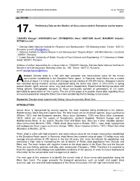 17. Preliminary Data on the Studies of Alosa Immaculate in Romanian