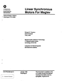 Linear Synchronous Motors for MAGLEV, US DOT, FRA, NMI, Richard D Thorton, 1993 -11-Advanced’ Systems