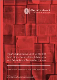 Polarising Narratives and Deepening Fault Lines: Social Media, Intolerance and Extremism in Four Asian Nations