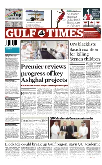Premier Reviews Progress of Key Ashghal Projects