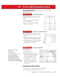 Proofs with Perpendicular Lines