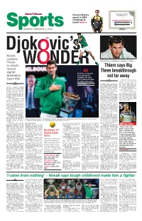 Thiem Says Big Three Breakthrough Not Far Away