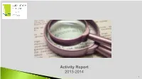 Activity Report 2013-2014