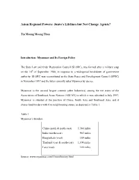 Asian Regional Powers: Junta's Lifelines but Not Change Agents?