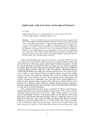 Egidio Landi: a Life in the Science and Teaching of Polarimetry