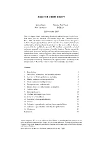 Expected Utility Theory