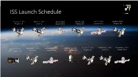 ISS Launch Schedule