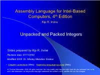 Lecture Packed ASCII Arithmetic