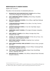 Memorandum of Understanding 2013