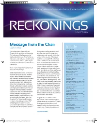 Message from the Chair Inside