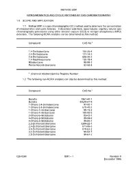 Method 8091: Nitroaromatics and Cyclic Ketones by Gas