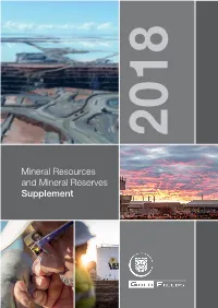 Mineral Resources and Mineral Reserves Supplement 2018