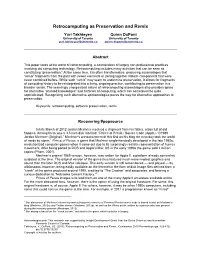 Retrocomputing As Preservation and Remix