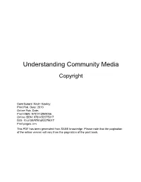 Understanding Community Media