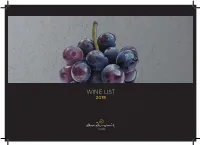 Wine List Arcadia 2019