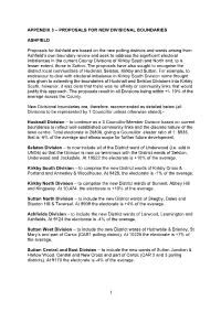 Appendix 3 – Proposals for New Divisional Boundaries