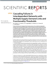 Cascading Failures in Interdependent Networks with Multiple