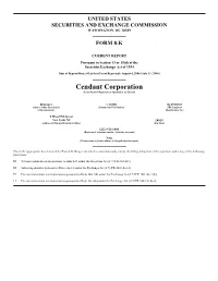 Cendant Corporation (Exact Name of Registrant As Specified in Its Charter)