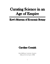 Curating Science in an Age of Empire: Kew's Museum Of