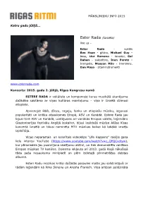 Ester Rada /Izraēla/ Line up –