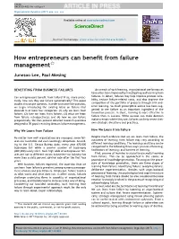 How Entrepreneurs Can Benefit from Failure Management