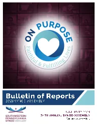 2021 Bulletin of Reports