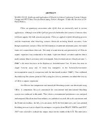 ABSTRACT WANG, GUAN. Synthesis and Application of Bleach Activators