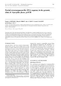 Partial Retrotransposon-Like DNA Sequence in the Genomic Clone of Aspergillus ﬂavus, Paf28