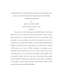 Pathogenicity of Variant Field Isolates of Avian Reovirus And