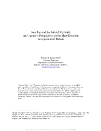 Pine Tar and the Infield Fly Rule: an Umpire’S Perspective on the Hart-Dworkin Jurisprudential Debate