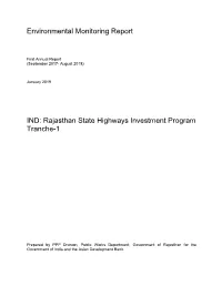 Rajasthan State Highways Investment Program Tranche-1