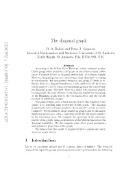 Arxiv:2101.02451V1 [Math.CO] 7 Jan 2021 the Diagonal Graph