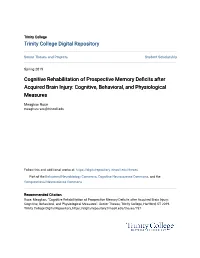 Cognitive Rehabilitation of Prospective Memory Deficits After Acquired Brain Injury: Cognitive, Behavioral, and Physiological Measures