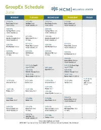 Groupex Schedule June