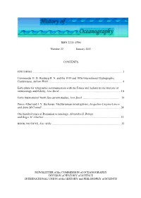 History of Oceanography, Number 22