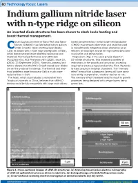 Indium Gallium Nitride Laser with N-Type Ridge on Silicon an Inverted Diode Structure Has Been Shown to Slash Joule Heating and Boost Thermal Management