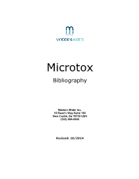 Microtox Bibliography