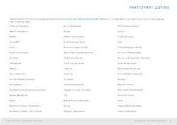 Participant Listing