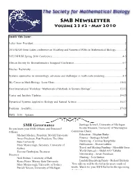 SMB Newsletter Volume 23 #2 - May 2010