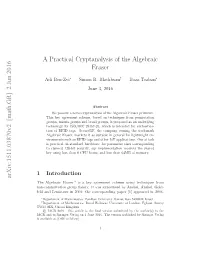 A Practical Cryptanalysis of the Algebraic Eraser