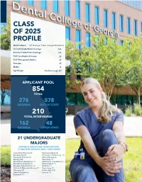 Class of 2025 Profile