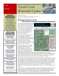 Euclid Creek Watershed Update