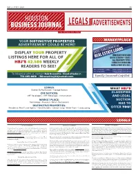 Legals Advertisements