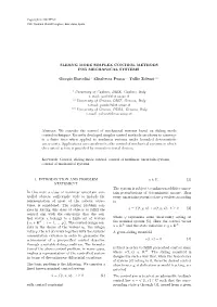 Sliding Mode Simplex Control Methods for Mechanical Systems