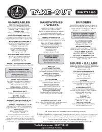 Take out Menu
