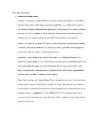 Whole Grain Wheat Thins 1. Summarize Product/Service